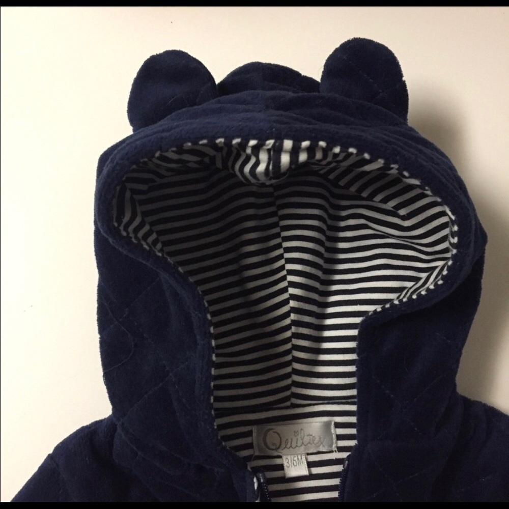 Warm quilted teddy bear jumpsuit